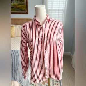 Red and White Striped Vintage Shirt - 10